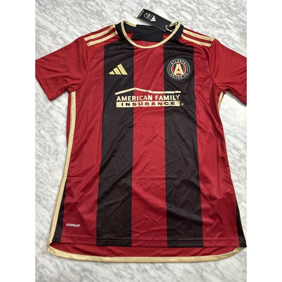 Adidas MLS Atlanta United FC Home Soccer Jersey Women's Small Red Black - Picture 1 of 7